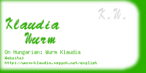 klaudia wurm business card